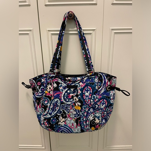 Vera Bradley & Disney Mickey’s Whimsical Paisley Iconic Glenna Satchel EUC - Picture 8 of 9